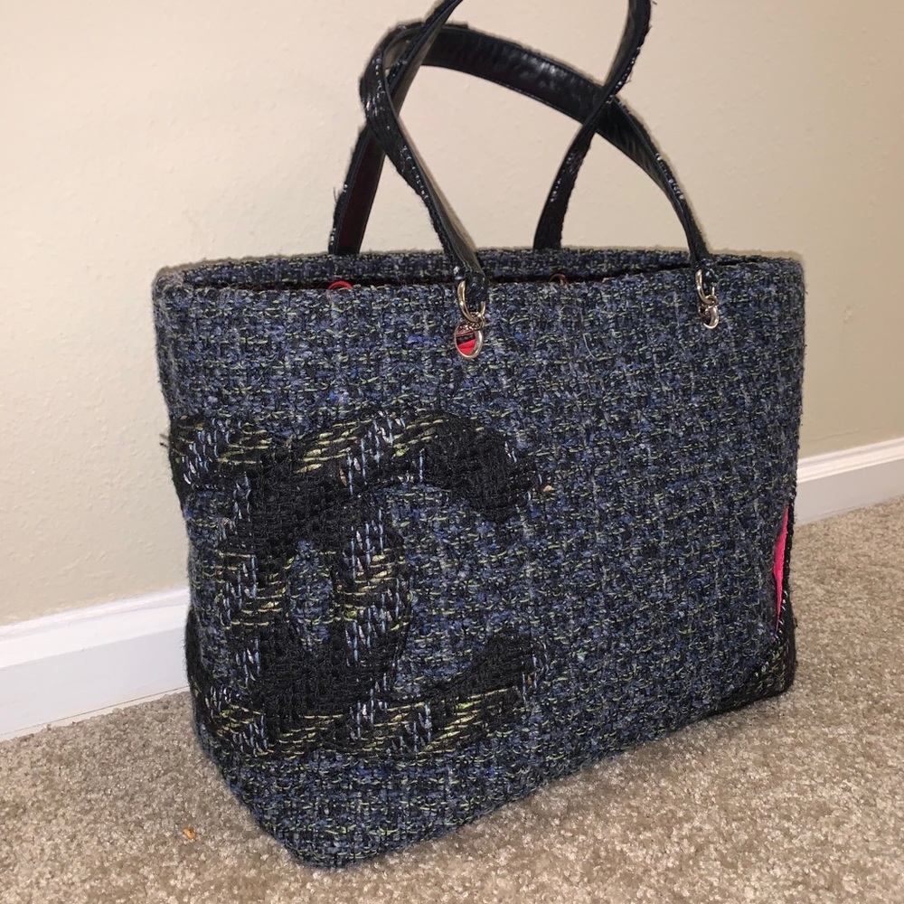 Chanel Ligne Cambon Tote in Multicolor Tweed